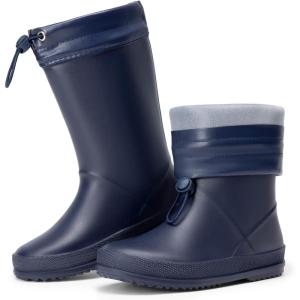 image:imageDREAM PAIRS Kids Rain Boots Boys Girls Lightweight Boots Waterproof Easyon Outdoor Playing Rain Boot UnisexChildNavy