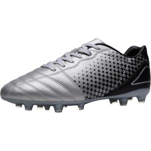 image:imageDREAM PAIRS Mens Firm Ground Soccer Cleats Soccer ShoesSilverBlack