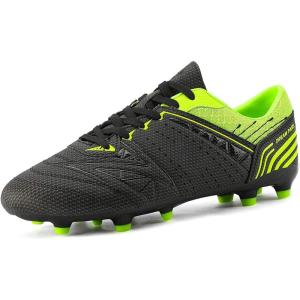 image:imageDREAM PAIRS Mens Sport Flexible Athletic Lace Up Light Weight Outdoor Cleats Football Soccer ShoesBlackNeonGreen