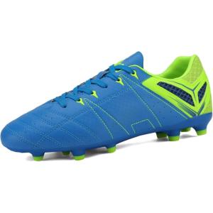 image:imageDREAM PAIRS Mens Sport Flexible Athletic Lace Up Light Weight Outdoor Cleats Football Soccer ShoesRoyalLemonGreen