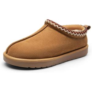 image:imageDREAM PAIRS Womens Fuzzy Cozy Slippers Genuine Suede Indoor Outdoor Fluffy Home Comfy Winter Slip On Cute Warm Memory Foam Furry Shoes FuzzyEasyChestnut