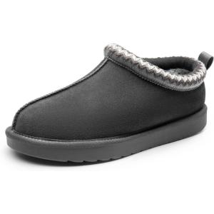 image:imageDREAM PAIRS Womens Fuzzy Cozy Slippers Genuine Suede Indoor Outdoor Fluffy Home Comfy Winter Slip On Cute Warm Memory Foam Furry Shoes FuzzyEasyGrey