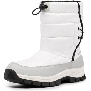 image:imageDREAM PAIRS Womens Winter Snow Boots Waterproof Lightweight Warm Fashion Janara Mid Calf BootWhite