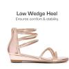 image:imageDREAM PAIRS Girls Ankle Strap Flat Sandals Summer Dressy Strappy Gladiator Rhinestones Platform Low Heels ShoesChampagne
