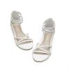 image:imageDREAM PAIRS Girls Ankle Strap Flat Sandals Summer Dressy Strappy Gladiator Rhinestones Platform Low Heels ShoesWhite
