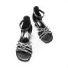 image:imageDREAM PAIRS Girls Dress Shoes Sandals Low Heels Ankle Strap Flower Wedding Party Shoes for Little KidBig KidBlack