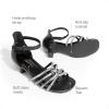 image:imageDREAM PAIRS Girls Dress Shoes Sandals Low Heels Ankle Strap Flower Wedding Party Shoes for Little KidBig KidBlack