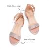 image:imageDREAM PAIRS Girls Sandals Low Heel Dress Pump Ankle Strap Flower Wedding Party Shoes for Little KidBig KidRose Gold
