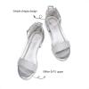 image:imageDREAM PAIRS Girls Sandals Low Heel Dress Pump Ankle Strap Flower Wedding Party Shoes for Little KidBig KidSilverglitter