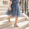 image:imageDREAM PAIRS Girls Sandals Open Toe Low Block Chunky Heels Sandals Party Dress Pumps Shoes for Little Big KidAll Silver Glitter