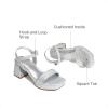 image:imageDREAM PAIRS Girls Sandals Open Toe Low Block Chunky Heels Sandals Party Dress Pumps Shoes for Little Big KidAll Silver Glitter