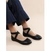 image:imageDREAM PAIRS Womens Comfortable Fashion Elastic Ankle Straps Flats ShoesBlackPu