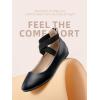 image:imageDREAM PAIRS Womens Comfortable Fashion Elastic Ankle Straps Flats ShoesBlackPu