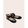 image:imageDREAM PAIRS Womens Comfortable Fashion Elastic Ankle Straps Flats ShoesBlackPu