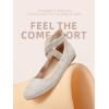 image:imageDREAM PAIRS Womens Comfortable Fashion Elastic Ankle Straps Flats ShoesGoldGlitter
