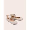 image:imageDREAM PAIRS Womens Comfortable Fashion Elastic Ankle Straps Flats ShoesGoldGlitter