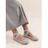 image:imageDREAM PAIRS Womens Comfortable Fashion Elastic Ankle Straps Flats ShoesGrey