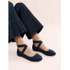 image:imageDREAM PAIRS Womens Comfortable Fashion Elastic Ankle Straps Flats ShoesNavy1