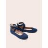 image:imageDREAM PAIRS Womens Comfortable Fashion Elastic Ankle Straps Flats ShoesNavy1