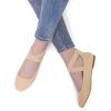 image:imageDREAM PAIRS Womens Comfortable Fashion Elastic Ankle Straps Flats ShoesNude
