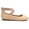 image:imageDREAM PAIRS Womens Comfortable Fashion Elastic Ankle Straps Flats ShoesNudenubuck