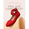 image:imageDREAM PAIRS Womens Comfortable Fashion Elastic Ankle Straps Flats ShoesRed