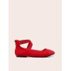 image:imageDREAM PAIRS Womens Comfortable Fashion Elastic Ankle Straps Flats ShoesRed