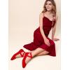 image:imageDREAM PAIRS Womens Comfortable Fashion Elastic Ankle Straps Flats ShoesRed