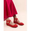 image:imageDREAM PAIRS Womens Comfortable Fashion Elastic Ankle Straps Flats ShoesRed
