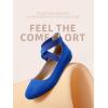 image:imageDREAM PAIRS Womens Comfortable Fashion Elastic Ankle Straps Flats ShoesRoyalBlue