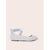 image:imageDREAM PAIRS Womens Comfortable Fashion Elastic Ankle Straps Flats ShoesSilverGlitter