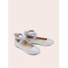image:imageDREAM PAIRS Womens Comfortable Fashion Elastic Ankle Straps Flats ShoesSilverGlitter