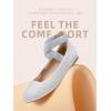 image:imageDREAM PAIRS Womens Comfortable Fashion Elastic Ankle Straps Flats ShoesSilverGlitter