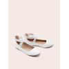 image:imageDREAM PAIRS Womens Comfortable Fashion Elastic Ankle Straps Flats ShoesWhitePu