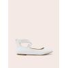 image:imageDREAM PAIRS Womens Comfortable Fashion Elastic Ankle Straps Flats ShoesWhitePu