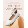 image:imageDREAM PAIRS Womens Comfortable Fashion Elastic Ankle Straps Flats ShoesWhitePu