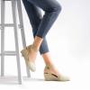 image:imageDREAM PAIRS Womens Elastic Ankle Strap Espadrilles Wedge SandalsBeigeWhite