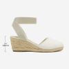 image:imageDREAM PAIRS Womens Elastic Ankle Strap Espadrilles Wedge SandalsBeigeWhite