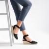 image:imageDREAM PAIRS Womens Elastic Ankle Strap Espadrilles Wedge SandalsBlack