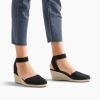 image:imageDREAM PAIRS Womens Elastic Ankle Strap Espadrilles Wedge SandalsBlack