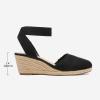 image:imageDREAM PAIRS Womens Elastic Ankle Strap Espadrilles Wedge SandalsBlack