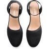 image:imageDREAM PAIRS Womens Elastic Ankle Strap Espadrilles Wedge SandalsBlackknit