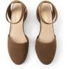 image:imageDREAM PAIRS Womens Elastic Ankle Strap Espadrilles Wedge SandalsBrown