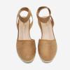 image:imageDREAM PAIRS Womens Elastic Ankle Strap Espadrilles Wedge SandalsCamel
