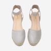 image:imageDREAM PAIRS Womens Elastic Ankle Strap Espadrilles Wedge SandalsGrey