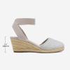 image:imageDREAM PAIRS Womens Elastic Ankle Strap Espadrilles Wedge SandalsGrey