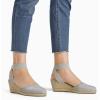 image:imageDREAM PAIRS Womens Elastic Ankle Strap Espadrilles Wedge SandalsGrey
