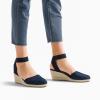 image:imageDREAM PAIRS Womens Elastic Ankle Strap Espadrilles Wedge SandalsNavy