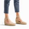 image:imageDREAM PAIRS Womens Elastic Ankle Strap Espadrilles Wedge SandalsNude
