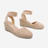 image:imageDREAM PAIRS Womens Elastic Ankle Strap Espadrilles Wedge SandalsNude